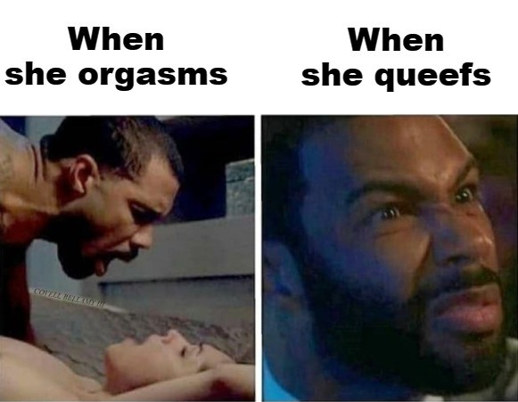 High Quality Power Ghost When She Orgasms VS. Queefs Blank Meme Template