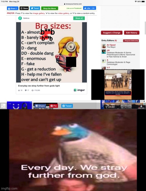 That was the wierdest ad | b**b; b**b | image tagged in every day we stray further from god,stop it,bruh | made w/ Imgflip meme maker