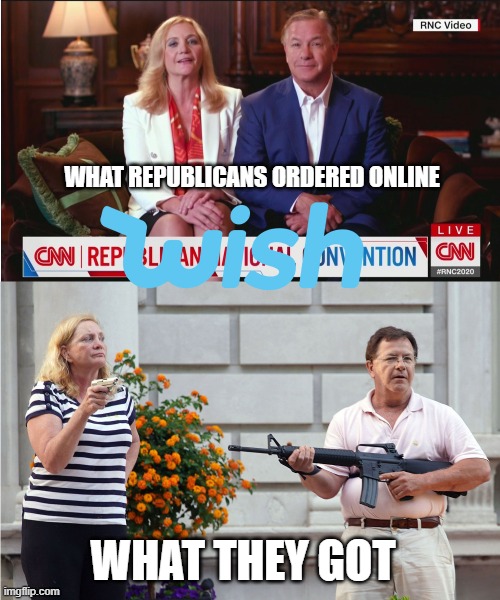 rnc wish | WHAT REPUBLICANS ORDERED ONLINE; WHAT THEY GOT | made w/ Imgflip meme maker