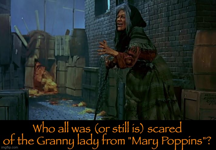 Who all was (or still is) scared of the Granny lady from "Mary Poppins"? | image tagged in disney | made w/ Imgflip meme maker