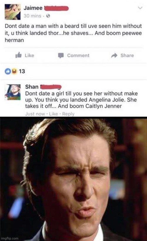 Oof! | image tagged in christian bale ooh,funny,memes,facebook,oof | made w/ Imgflip meme maker