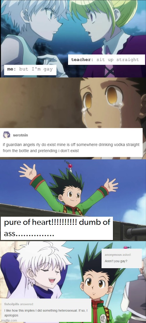 image tagged in hunter x hunter,gon,killua,repost | made w/ Imgflip meme maker