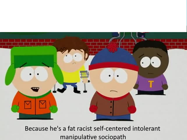 Cartman's description Blank Meme Template