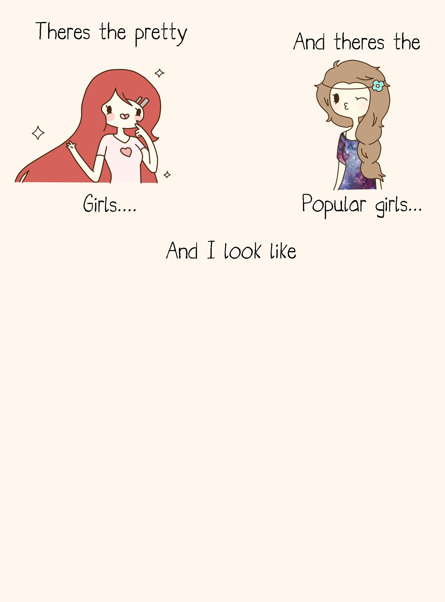There's the pretty girls Blank Meme Template