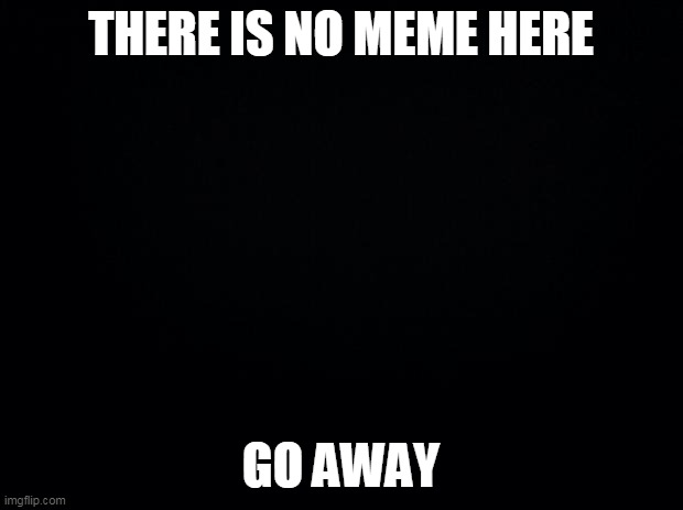 Black background | THERE IS NO MEME HERE; GO AWAY | image tagged in black background | made w/ Imgflip meme maker