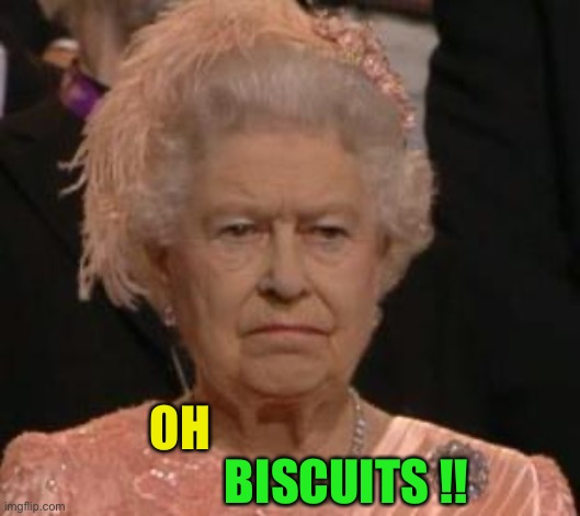 queen | OH BISCUITS !! | image tagged in queen | made w/ Imgflip meme maker