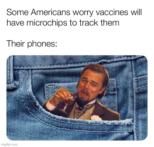 b b but thats different every1 knows phones have chips so its not a conspiracy maga | image tagged in repost,maga,sarcasm,leonardo di caprio,conspiracy theories,anti-vaxx | made w/ Imgflip meme maker
