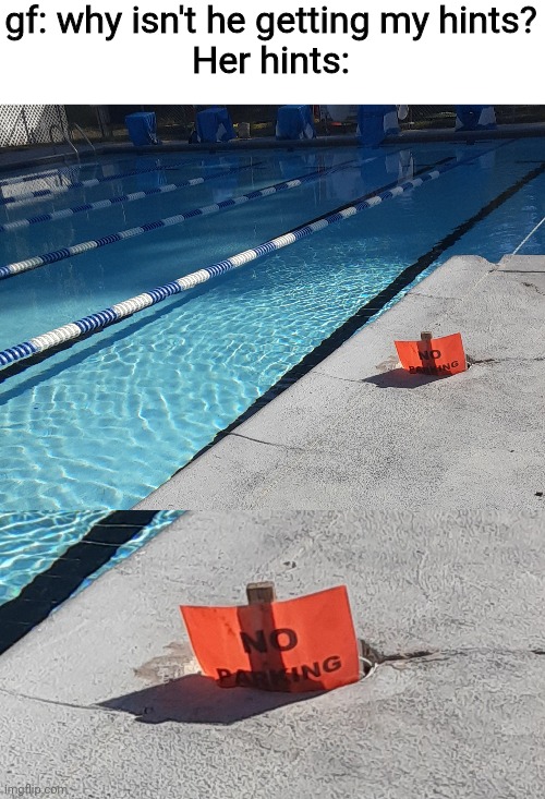 No parking sign at one of the pools my swim team practices at - Imgflip