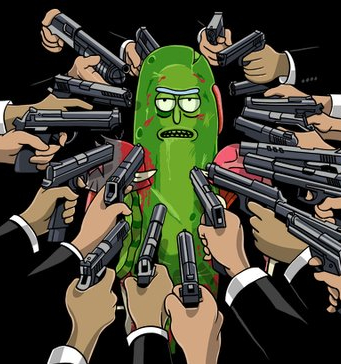 High Quality John Wick Pickle Rick Blank Meme Template