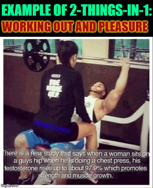 I would have worked out harder if girls would have helped me | EXAMPLE OF 2-THINGS-IN-1:; WORKING OUT AND PLEASURE | image tagged in vince vance,working out,gym,bench press,memes,a helping hand | made w/ Imgflip meme maker