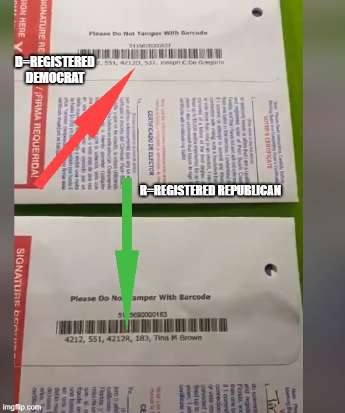 D=REGISTERED DEMOCRAT R=REGISTERED REPUBLICAN | made w/ Imgflip meme maker