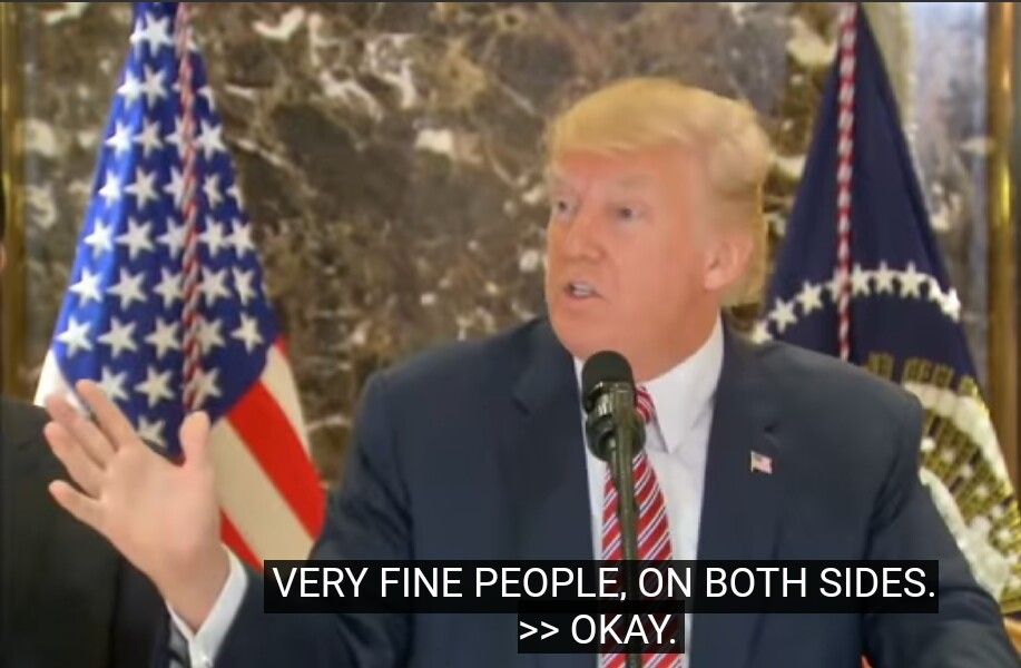 Trump very fine people Blank Meme Template