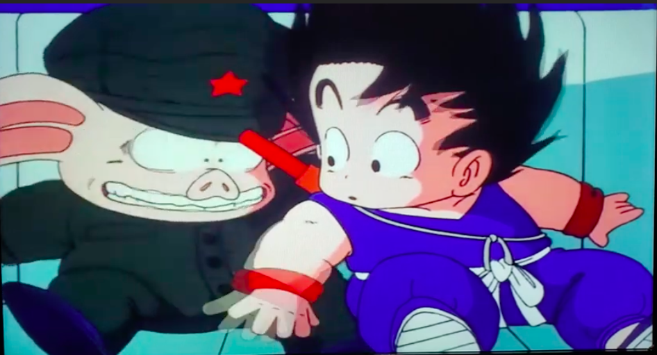 Goku Checking For Genitals Blank Meme Template