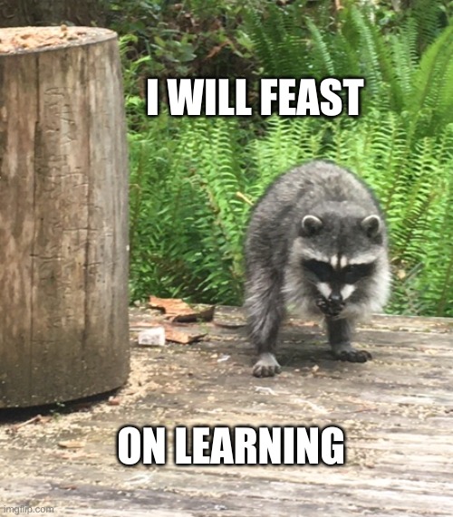 Feast on Knowledge | I WILL FEAST; ON LEARNING | image tagged in learning | made w/ Imgflip meme maker