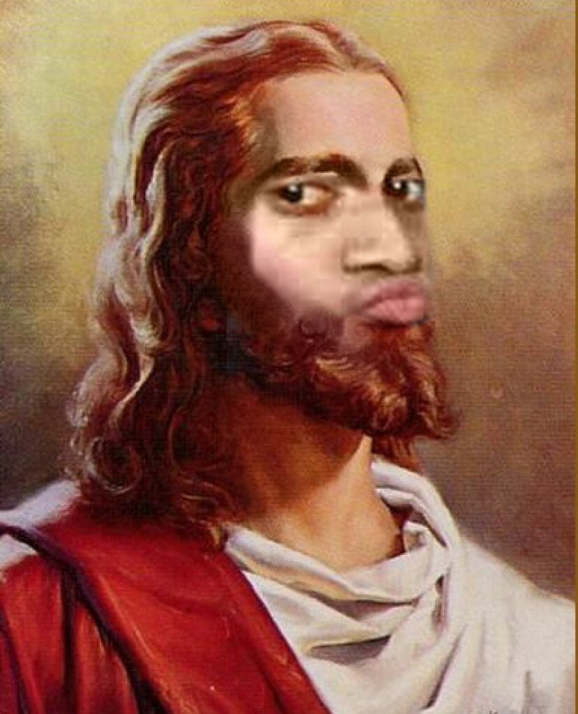 jesus face when Blank Meme Template