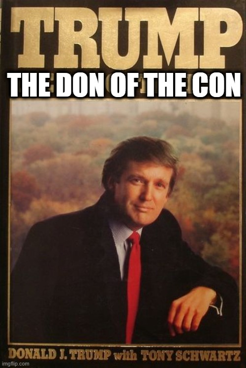 Don The Get The Deal Done Man | THE DON OF THE CON | image tagged in trump the art gf the deal,con man,con,donald trump worst trade deal,what's the deal,deal with it like a boss | made w/ Imgflip meme maker