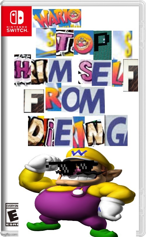 the credit goes to New mr.meme77 | image tagged in wario,memes,funny,mario | made w/ Imgflip meme maker