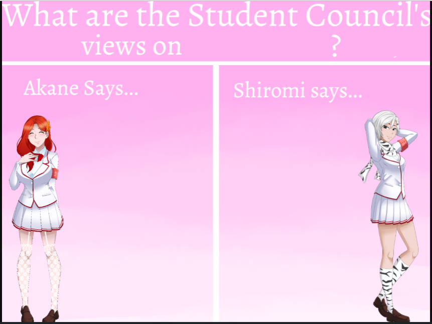 What are the student council's views on? Blank Meme Template