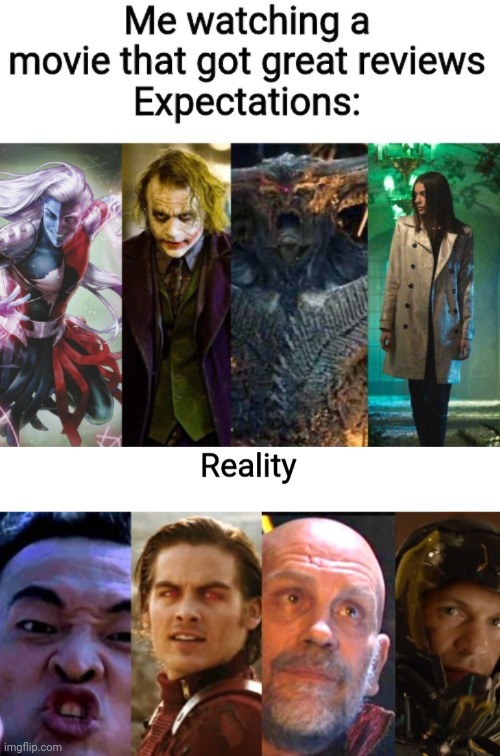 Generic Doomsday Villains | image tagged in villains,generic doomsday villains,expectation vs reality,expectations vs reality,what are memes | made w/ Imgflip meme maker