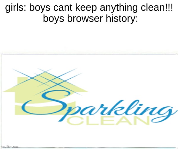  girls: boys cant keep anything clean!!!
 boys browser history: | image tagged in boys vs girls | made w/ Imgflip meme maker