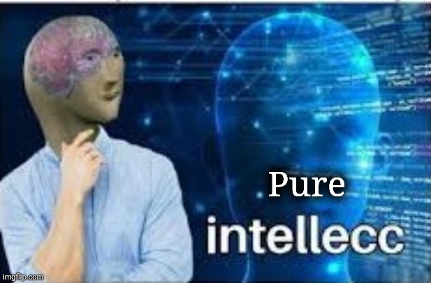 intellecc | Pure | image tagged in intellecc | made w/ Imgflip meme maker