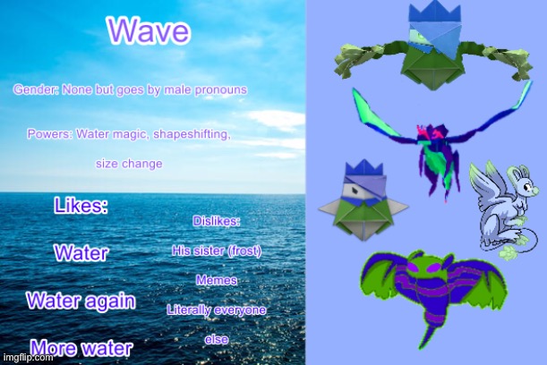 Wave’s bio because yes (if you have questions, you can ask) | made w/ Imgflip meme maker