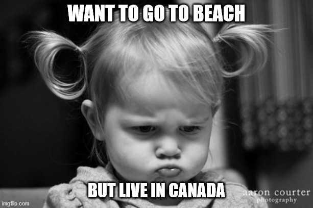 Canadian Beaches | WANT TO GO TO BEACH; BUT LIVE IN CANADA | image tagged in current mood | made w/ Imgflip meme maker