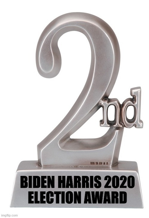 2nd Place Award | BIDEN HARRIS 2020
ELECTION AWARD | image tagged in 2nd place award | made w/ Imgflip meme maker