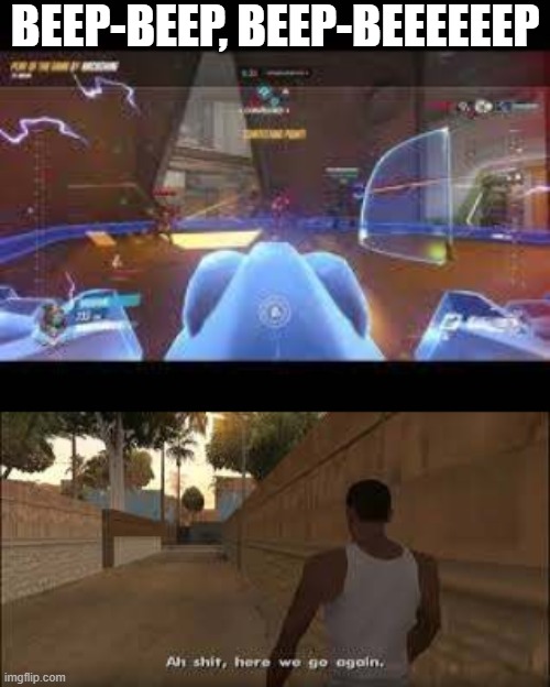Bastion Ult | BEEP-BEEP, BEEP-BEEEEEEP | image tagged in overwatch | made w/ Imgflip meme maker