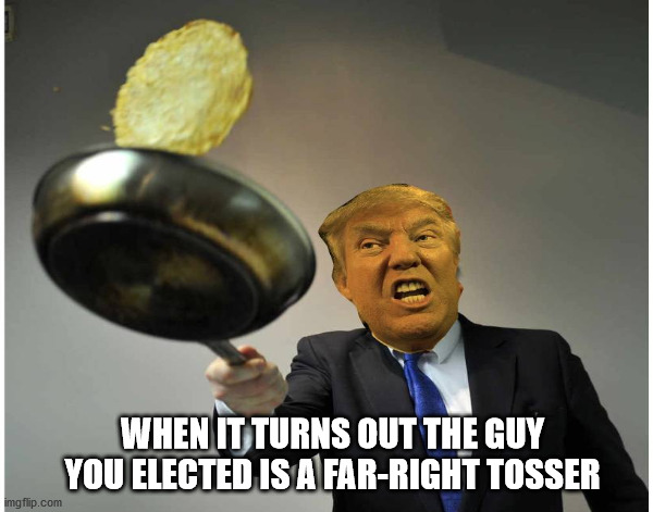 Trumps a tosser | WHEN IT TURNS OUT THE GUY YOU ELECTED IS A FAR-RIGHT TOSSER | image tagged in election 2020,racism,biden,donald trump | made w/ Imgflip meme maker