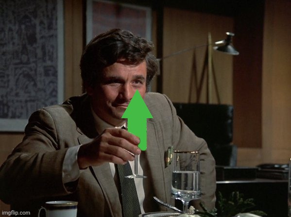 High Quality Columbo Upvote Blank Meme Template