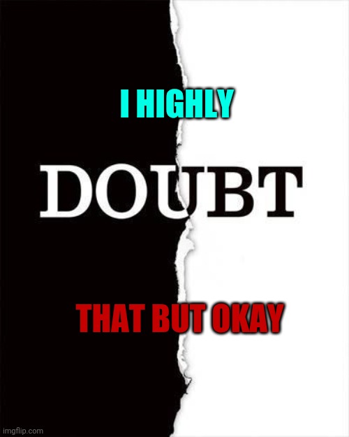 When in doubt... | I HIGHLY THAT BUT OKAY | image tagged in when in doubt | made w/ Imgflip meme maker