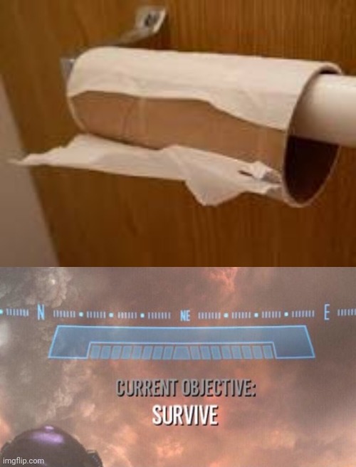 When shit hits the fan | image tagged in current objective survive | made w/ Imgflip meme maker