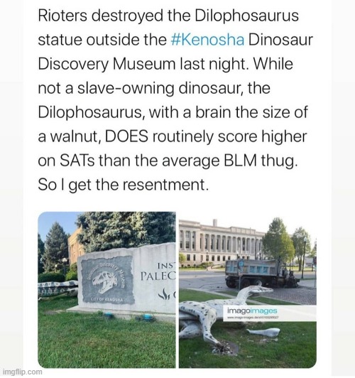 Rest in Peace poor Dilophosaurus. | image tagged in politics,political meme | made w/ Imgflip meme maker