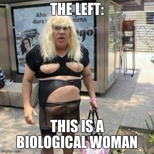 Ugly guy | THE LEFT: THIS IS A BIOLOGICAL WOMAN | image tagged in tranny | made w/ Imgflip meme maker