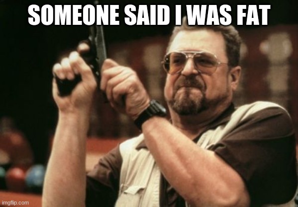 Yes sir | SOMEONE SAID I WAS FAT | image tagged in memes,am i the only one around here | made w/ Imgflip meme maker