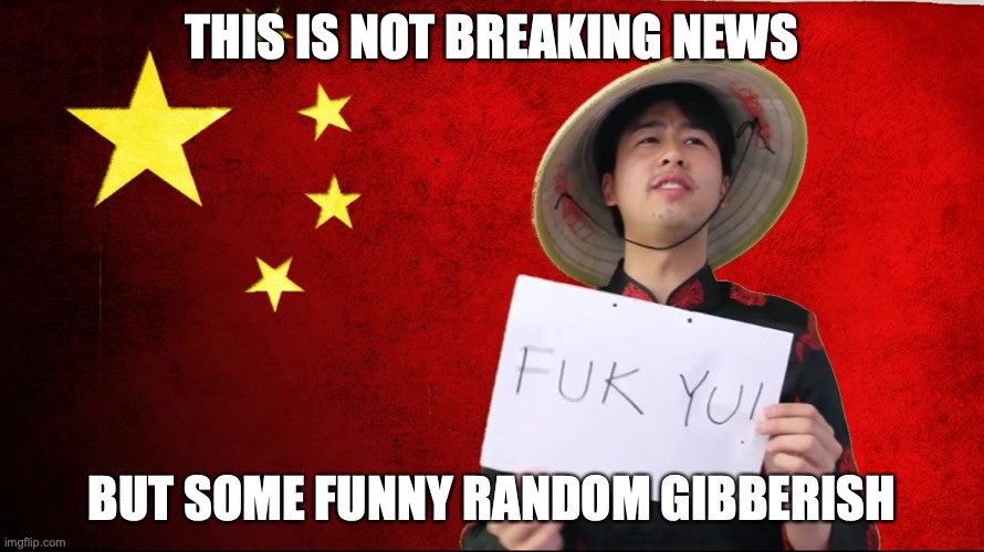 Fuk Yu! Sign | THIS IS NOT BREAKING NEWS; BUT SOME FUNNY RANDOM GIBBERISH | image tagged in mychonny,memes,youtube | made w/ Imgflip meme maker