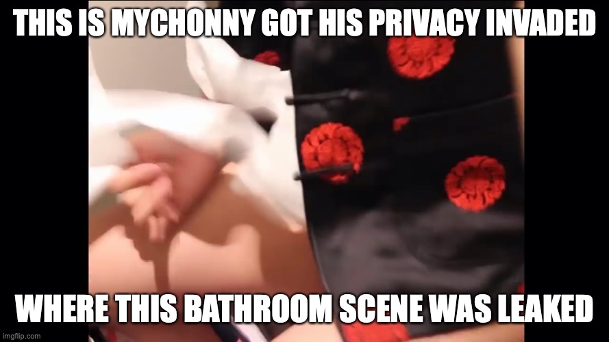 Mychonny on Toliet | THIS IS MYCHONNY GOT HIS PRIVACY INVADED; WHERE THIS BATHROOM SCENE WAS LEAKED | image tagged in mychonny,toliet,memes,funny | made w/ Imgflip meme maker