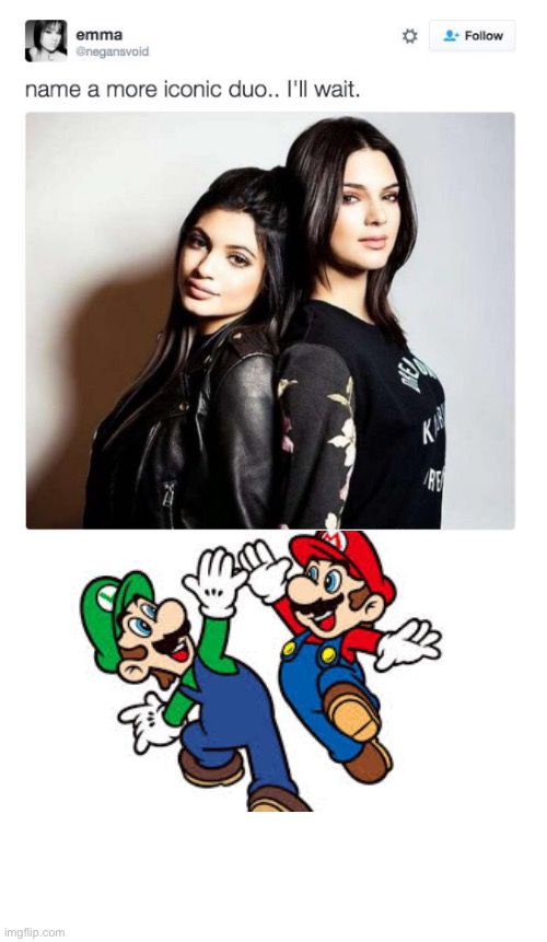 More Iconic Duo with Mario Bros | image tagged in name a more iconic duo,super mario,super mario bros,gaming,memes | made w/ Imgflip meme maker