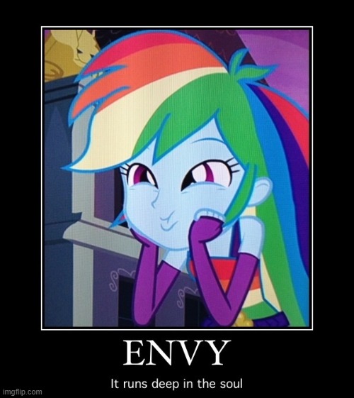 :< | image tagged in mylittlepony,rainbow dash,envy | made w/ Imgflip meme maker