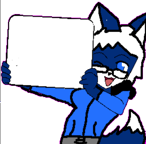 Cloudy Holding A Sign Blank Meme Template
