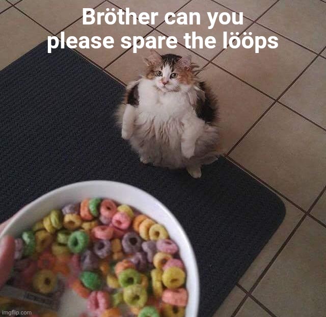 Loops Brother | Bröther can you please spare the lööps | image tagged in loops brother | made w/ Imgflip meme maker