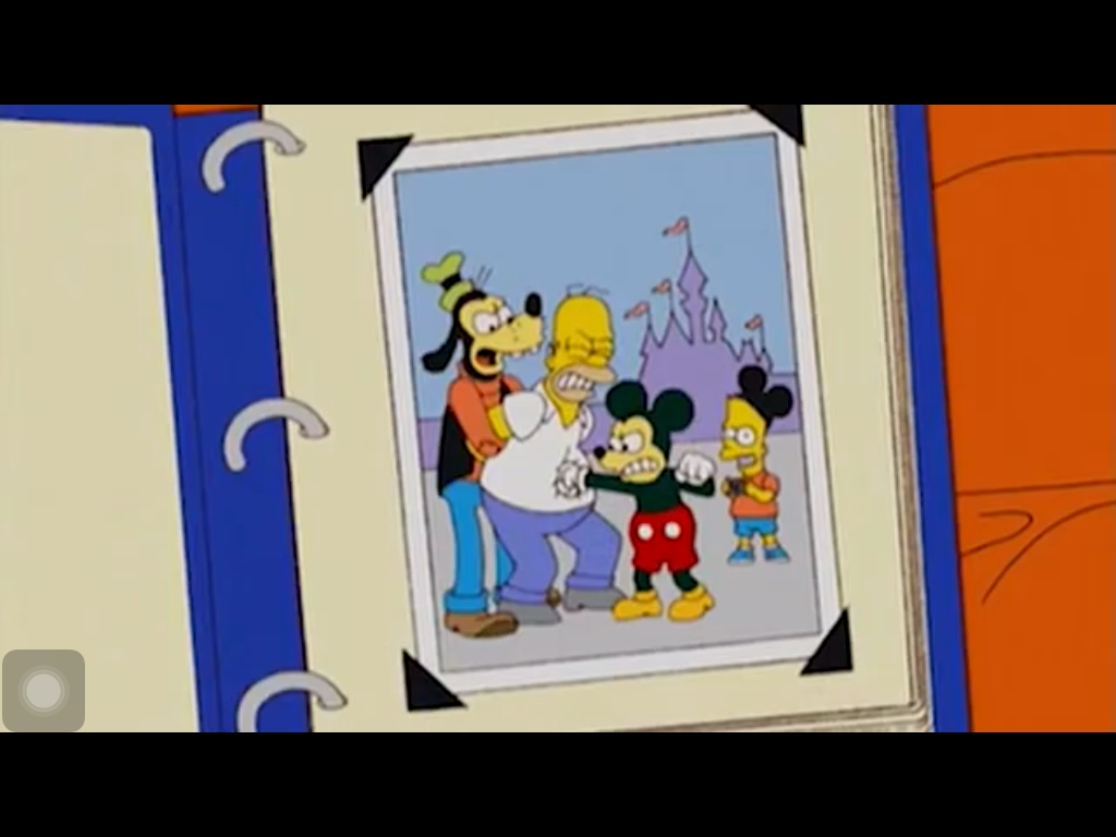 High Quality Mickeys Beats up Homer Blank Meme Template