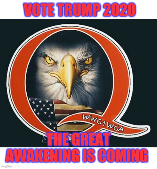 All aboard the TRUMP TRAIN | VOTE TRUMP 2020; THE GREAT AWAKENING IS COMING | image tagged in trump 2020,qanon,justice league | made w/ Imgflip meme maker