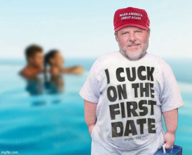 jerry falwell jr | image tagged in jerry falwell jr,cuck,poolboy,evangelicals,cucks,redhats | made w/ Imgflip meme maker
