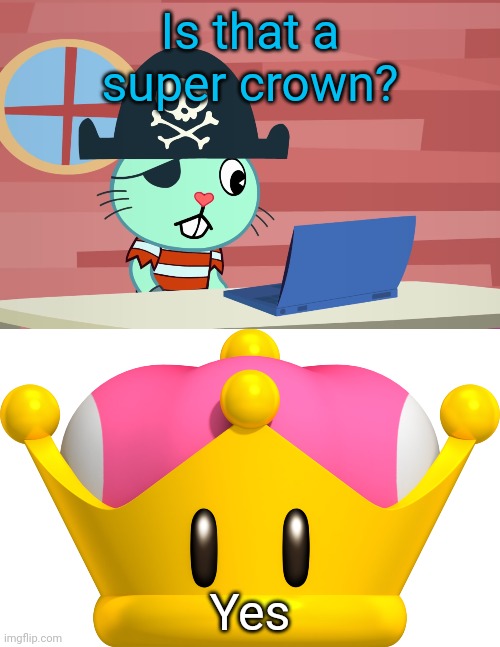 Is that a super crown? Yes | image tagged in russell finds the internet htf | made w/ Imgflip meme maker