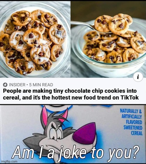 Tik Tok, you clearly don’t know there’s ALREADY a cookie cereal | image tagged in cookie crisp,tik tok,am i a joke to you,repost,reddit,memes | made w/ Imgflip meme maker