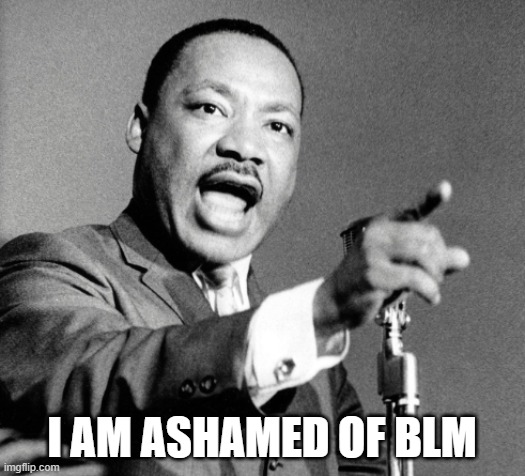 meme | I AM ASHAMED OF BLM | image tagged in mlk | made w/ Imgflip meme maker
