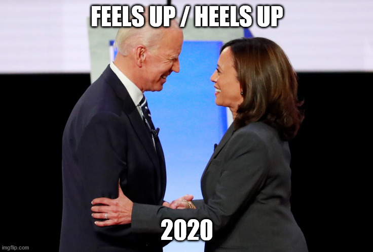 Biden - Harris 2020 | FEELS UP / HEELS UP; 2020 | image tagged in biden - harris 2020 | made w/ Imgflip meme maker