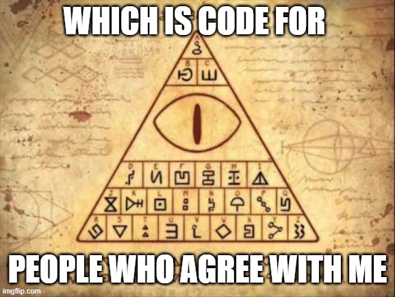 WHICH IS CODE FOR PEOPLE WHO AGREE WITH ME | made w/ Imgflip meme maker